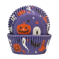 Cápsulas Cupcakes Halloween Púrpuras 48 ud - Funcakes