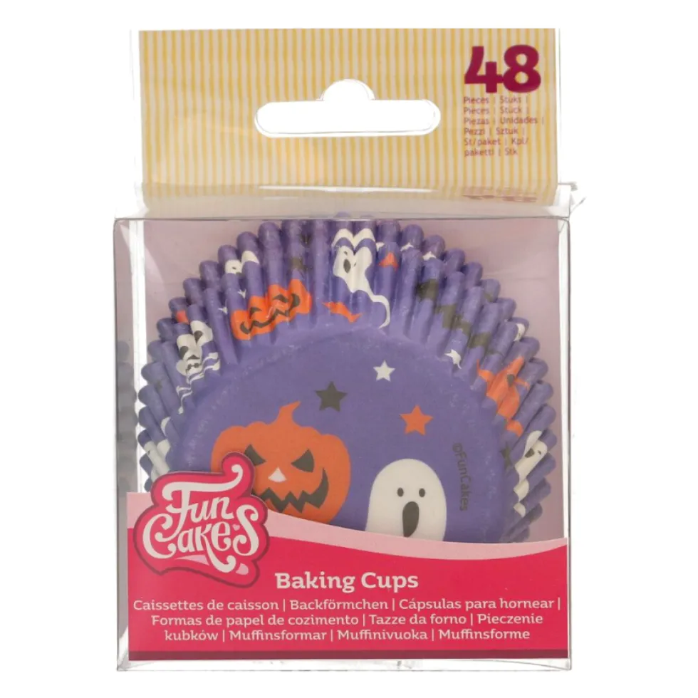 Cápsulas Cupcakes Halloween Púrpuras 48 ud - Funcakes