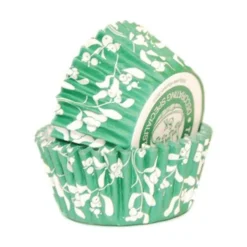Cápsulas cupcakes muérdago verde vintage Squires Kitchen