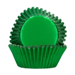 Cápsulas Cupcakes Papel Aluminio Verde Metálico 48 ud - Funcakes