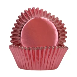 Cápsulas Cupcakes Papel Aluminio Oro Rosado Metálico 48 ud