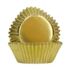 Cápsulas Cupcakes Papel Aluminio Oro Metálico 48 ud