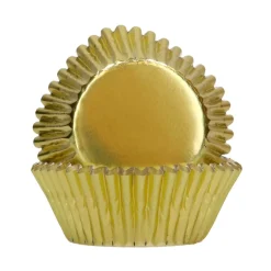 Cápsulas Cupcakes Papel Aluminio Oro Metálico 48 ud