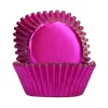 Cápsulas Cupcakes Papel Aluminio Rosa Metálico 48 ud