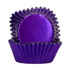 Cápsulas Cupcakes Papel Aluminio Púrpura Metálico 48 ud - Funcakes