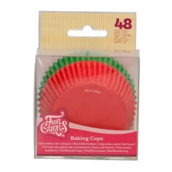 Cápsulas Cupcakes Rojas y Verdes 48 ud - Funcakes