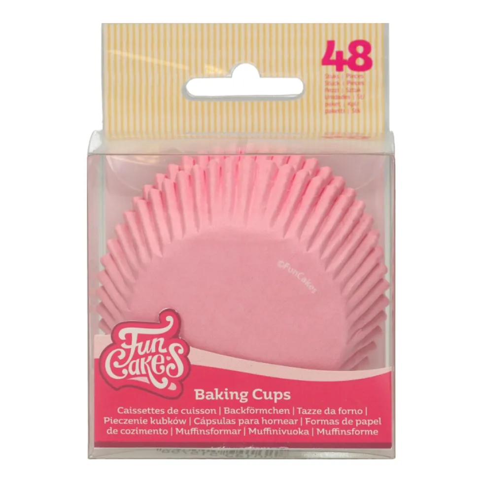 Cápsulas Cupcakes Rosa Bebé 48 ud - Funcakes