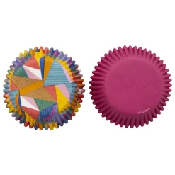 Cápsulas Cupcake Triángulos Colores 75 ud - Wilton