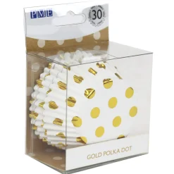 Cápsulas de Aluminio Lunares Dorados 30 ud