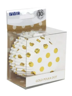 Cápsulas de Aluminio Lunares Dorados 30 ud