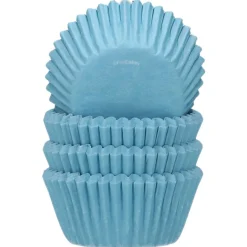 100 Cápsulas Mini Cupcakes Azul Claro - Funcakes