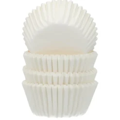 100 Cápsulas Mini Cupcakes Blancas - Funcakes