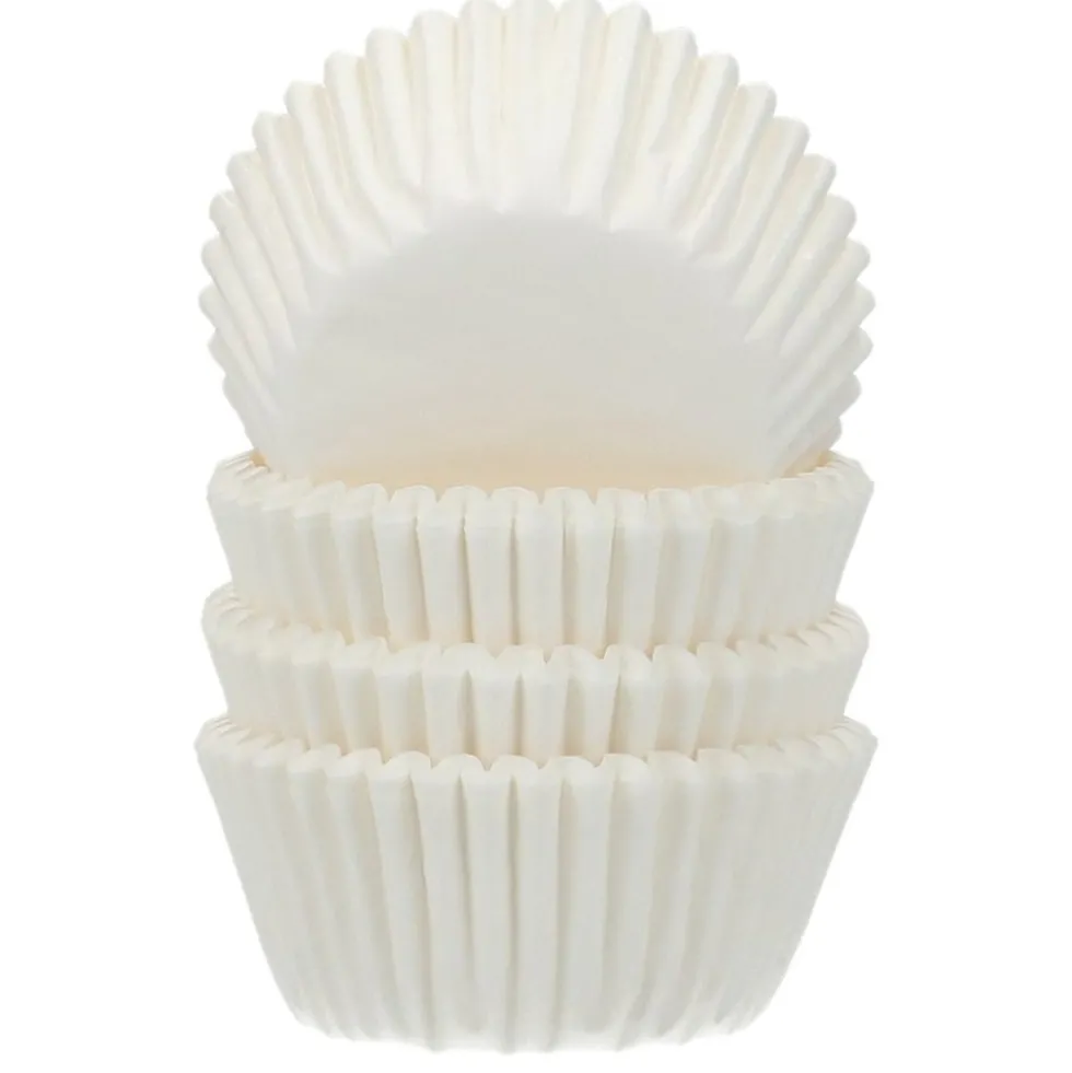 100 Cápsulas Mini Cupcakes Blancas - Funcakes