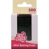 100 Cápsulas Mini Cupcakes Negras - Funcakes