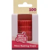 100 Cápsulas Mini Cupcakes Rojas - Funcakes