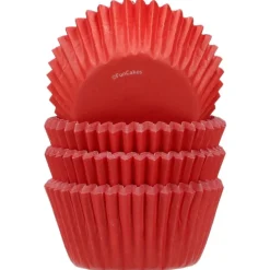 100 Cápsulas Mini Cupcakes Rojas - Funcakes