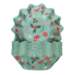 Cápsulas para Cupcakes Bloom Navidad 48 ud - Funcakes
