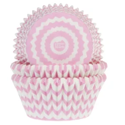 Cápsulas para cupcakes Chevron Rosa