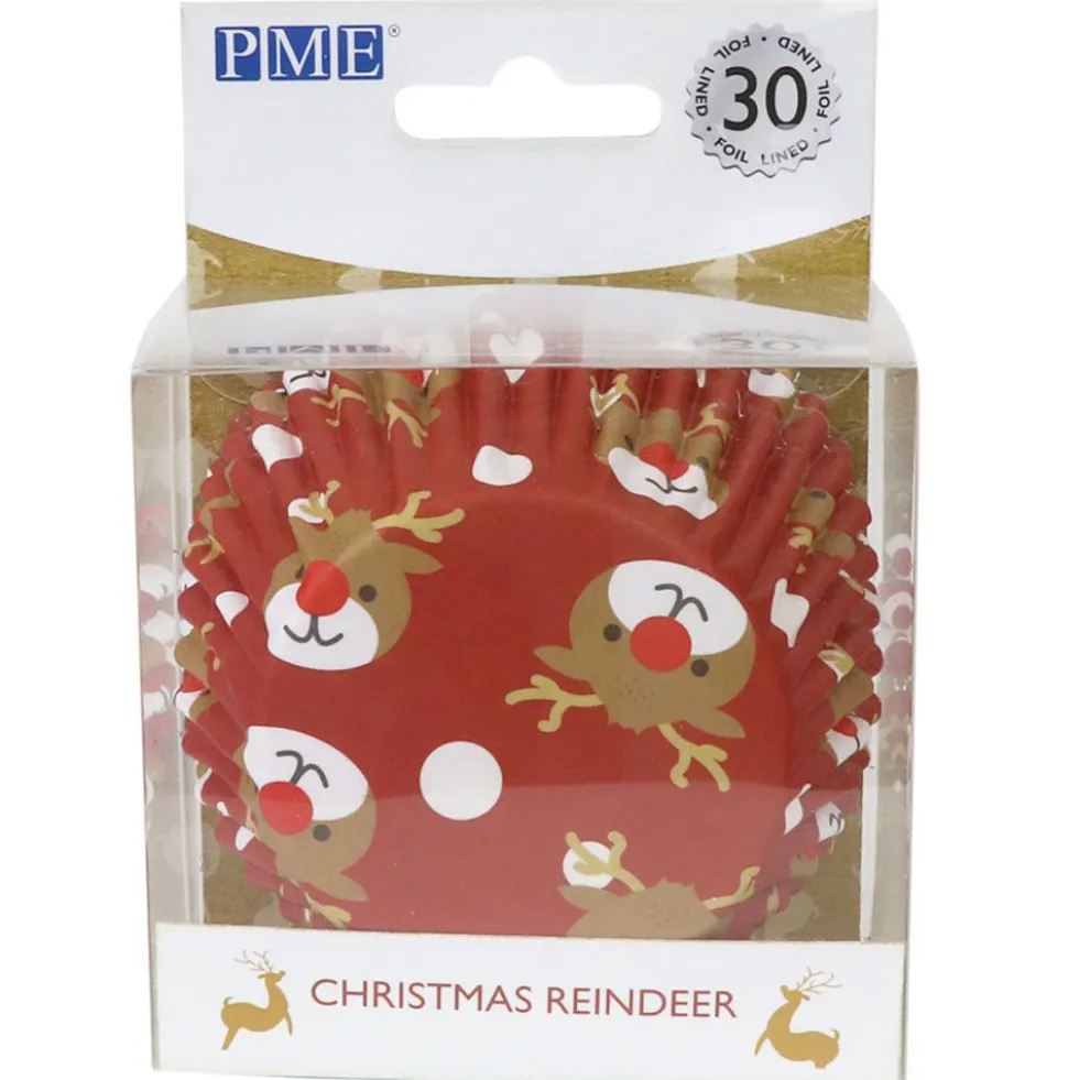 Cápsulas para Cupcakes Reno Navidad 30 ud