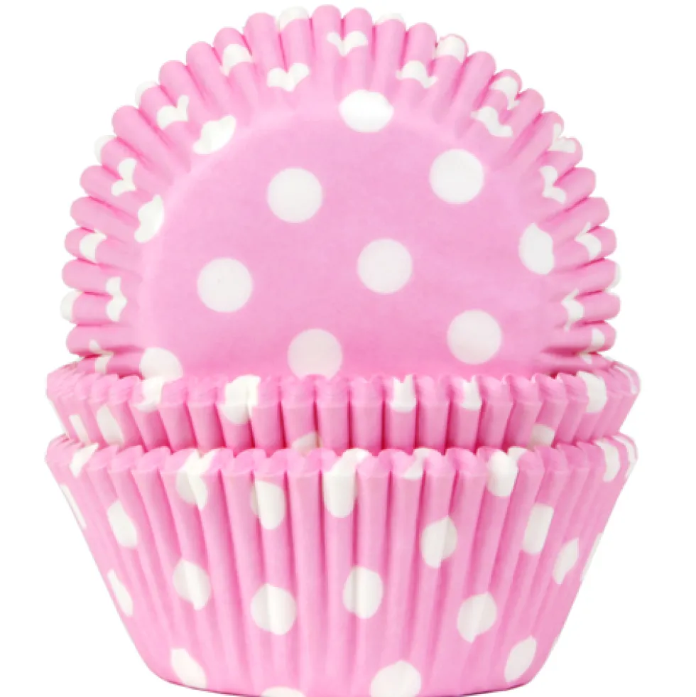 Cápsulas para Cupcakes Rosa Bebé con Lunares