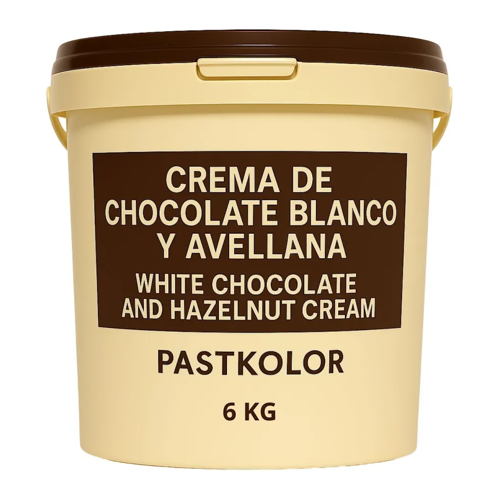Crema de Chocolate Blanco y Avellana 6 Kg - Pastkolor