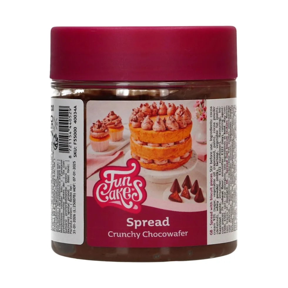 Crema para Untar Chocowafer Crujiente 250 gr - Funcakes