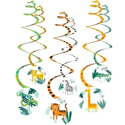 Decoración Colgante Animales de la Selva 60 cm 6 ud