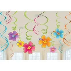 Decoración Colgante Espiral Hawaii Luau