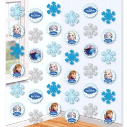 Decoración colgante Frozen copos de Nieve