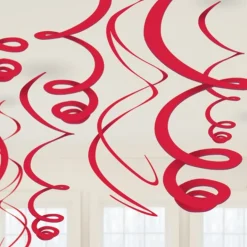 Decoración Colgante Serpentina Roja 55 cm
