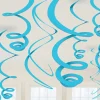 Decoración Colgante Serpentina Azul 55 cm