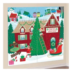 Decoración de Pared Taller de Papá Noel 165 cm