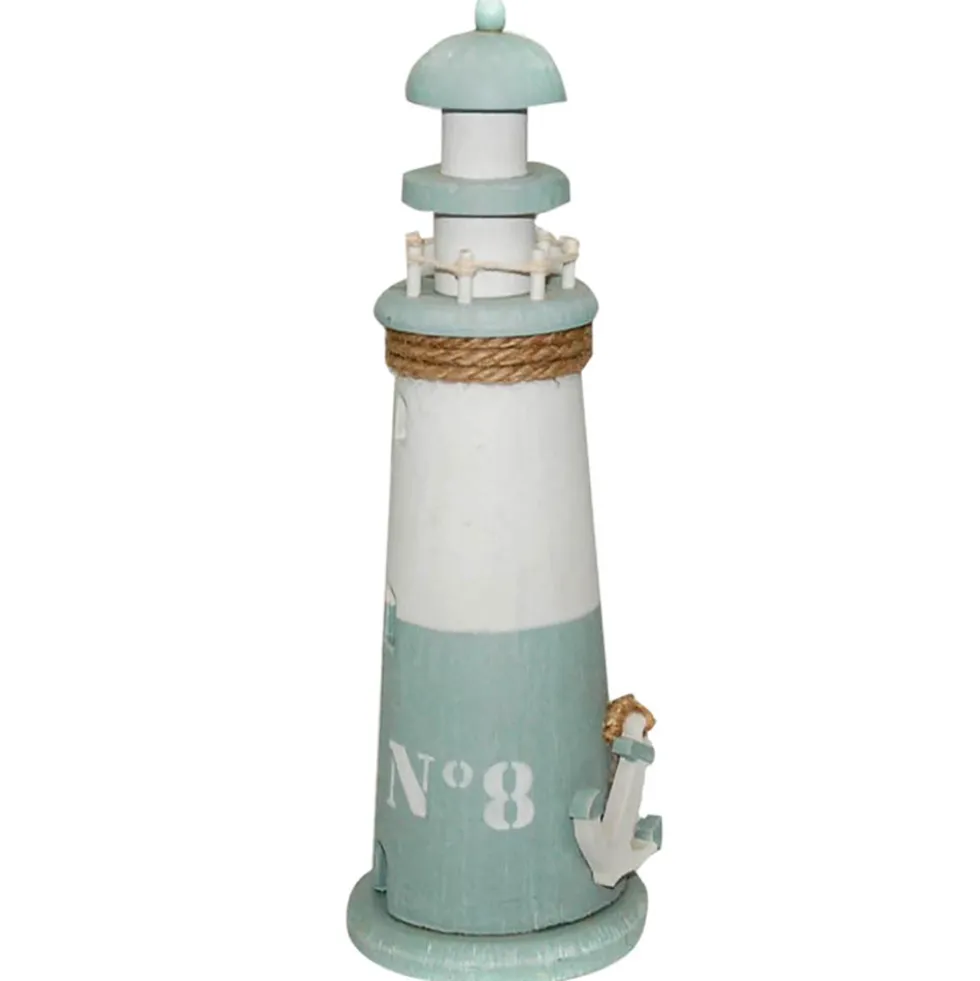 Decoración Faro de Madera 28 cm