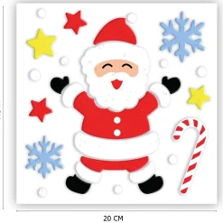 Decoración Gel para Ventanas Santa Claus