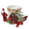 Decoración Navidad Portavela Cristal Blanco