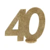 Decoración Para Tarta 40 Años Oro 10 cm