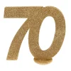 Decoración para Tarta 70 años Oro 10 cm