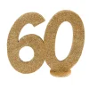 Decoración Para Tarta 60 años Oro 10 cm