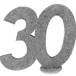 Decoración para Tarta 30 años plata 10 cm