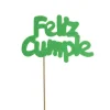 Decoración para Tarta Feliz Cumple Verde