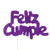 Decoración para Tarta Feliz Cumple Violeta