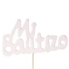 Decoración para Tartas Mi Bautizo Blanco