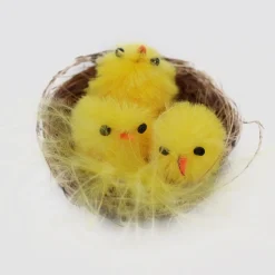 Decoración Pollitos de Pascua en Nido 3,5 cm