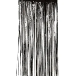 Decoración Puerta Cortina Negra 100x200 cm