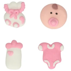 Decoraciones de Azúcar Bebé Niña 12 ud