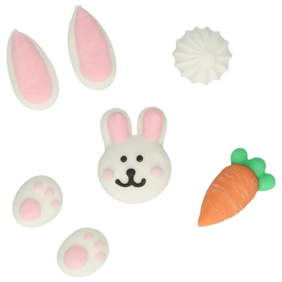 Decoraciones de Azúcar Conejo de Pascua 10 ud