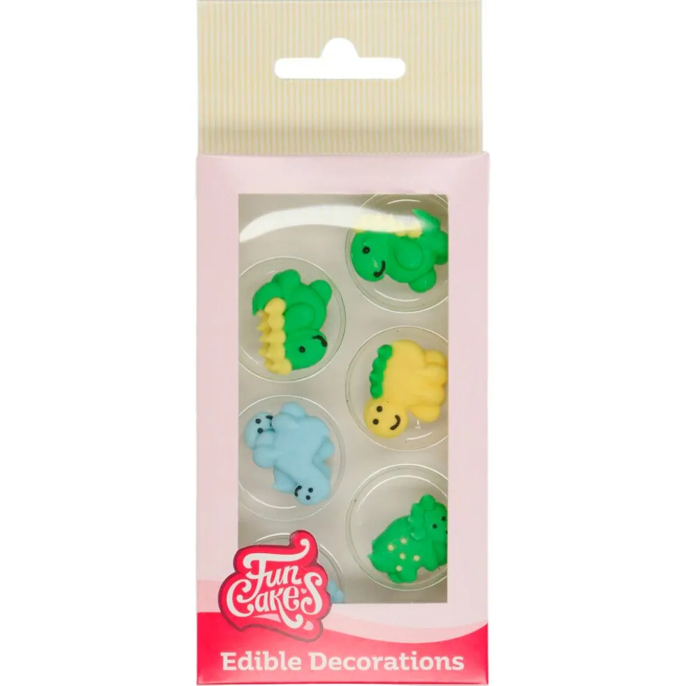 Decoraciones de Azúcar Dinosaurios 12 ud - Funcakes