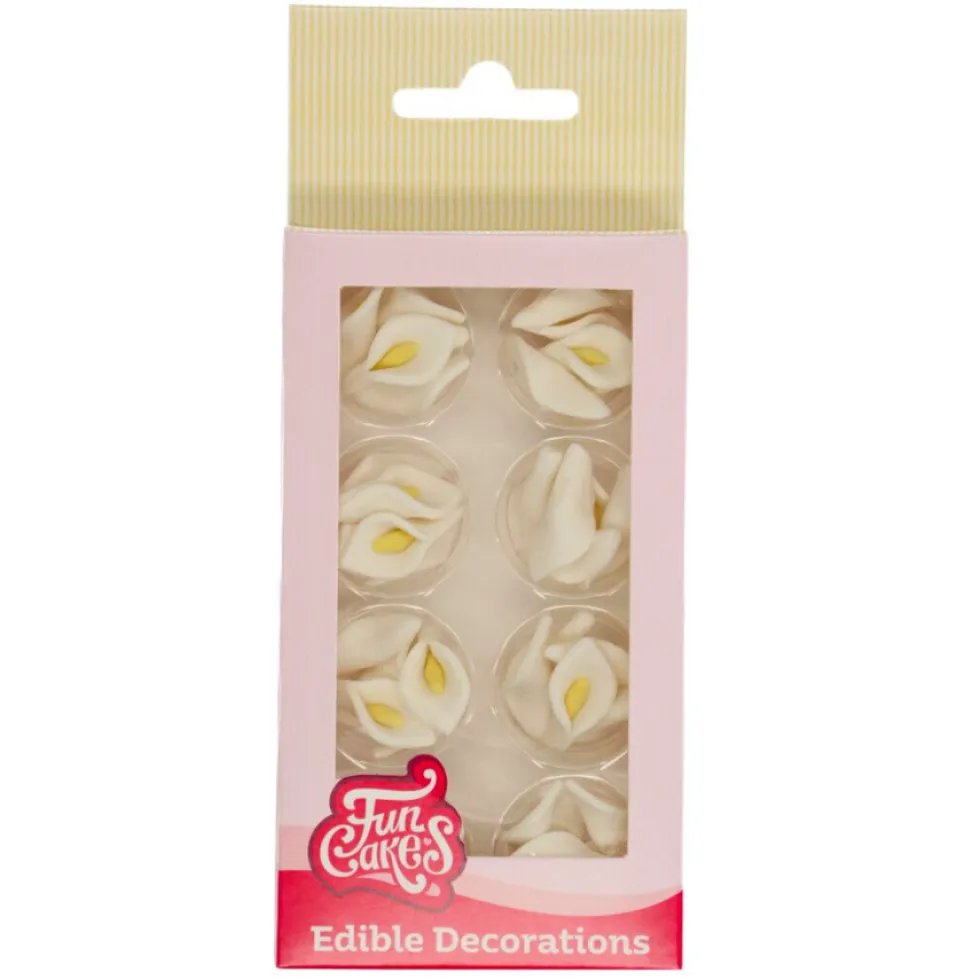Decoraciones de Azúcar Flor Cala Blanca 24 ud - Funcakes