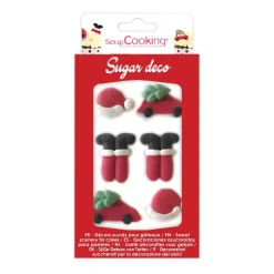 Decoraciones de Azúcar Santa Claus 6 ud