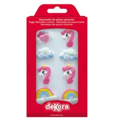 Decoraciones de Azúcar Unicornio 8 unidades